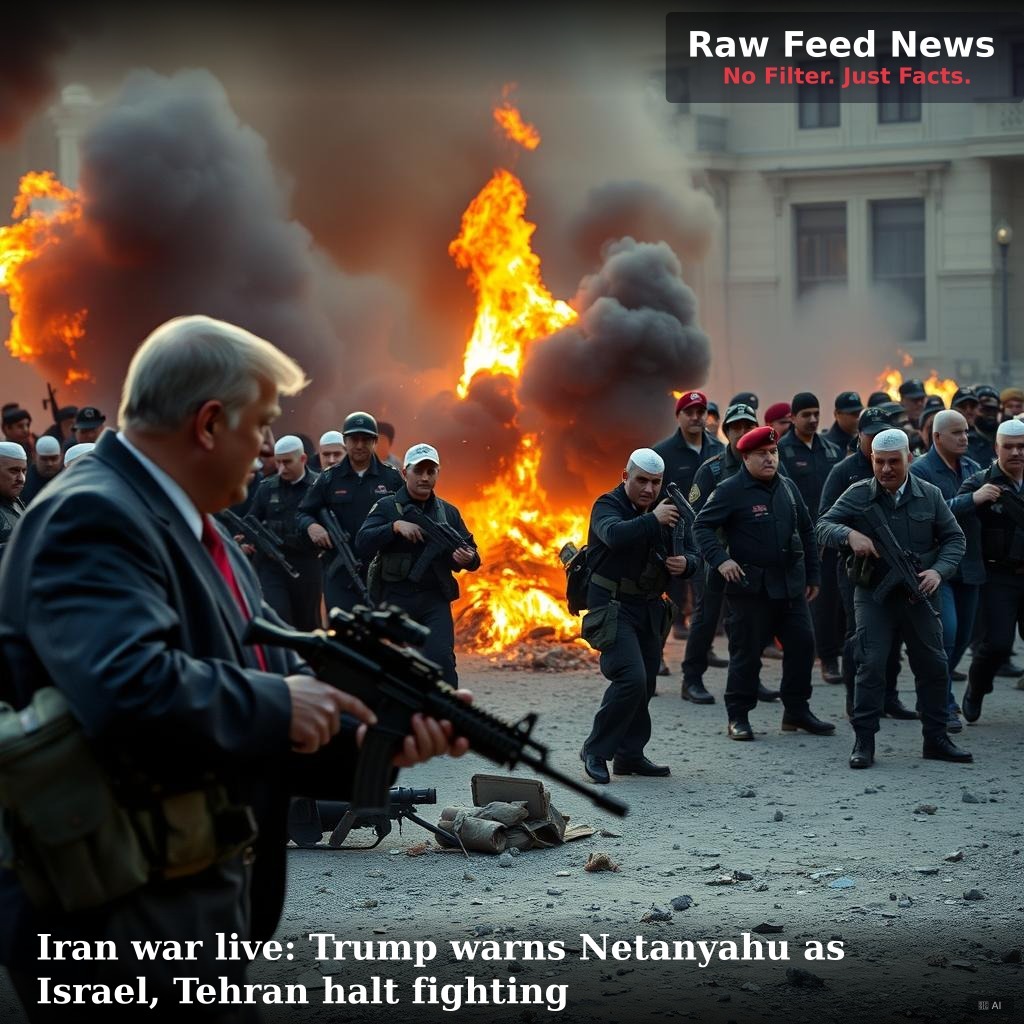 Iran war live: Trump warns Netanyahu as Israel, Tehran halt fighting