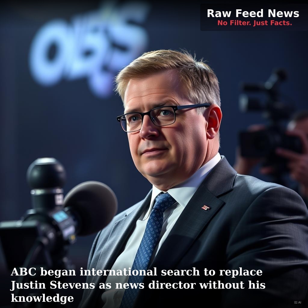 ABC began international search to replace Justin Stevens as news director without his knowledge
