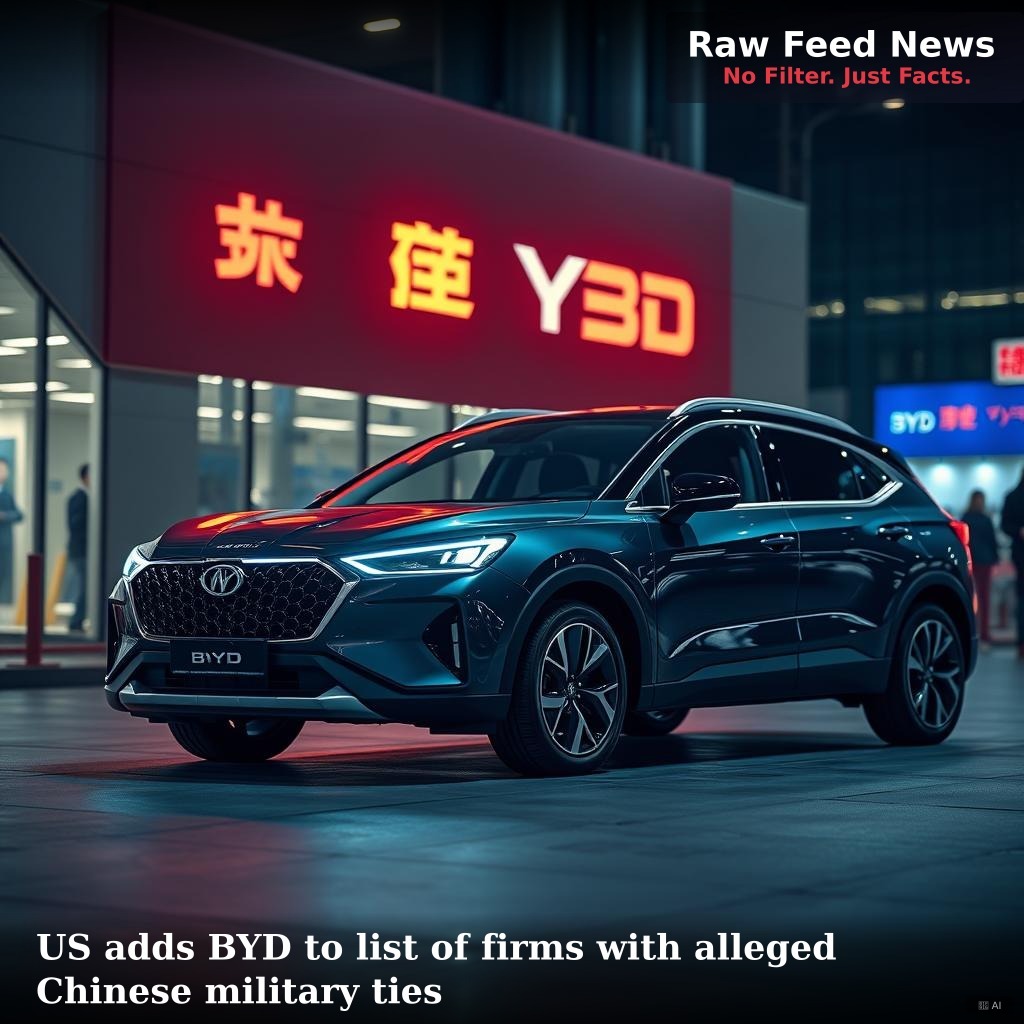 US adds BYD to list of firms with alleged Chinese military ties