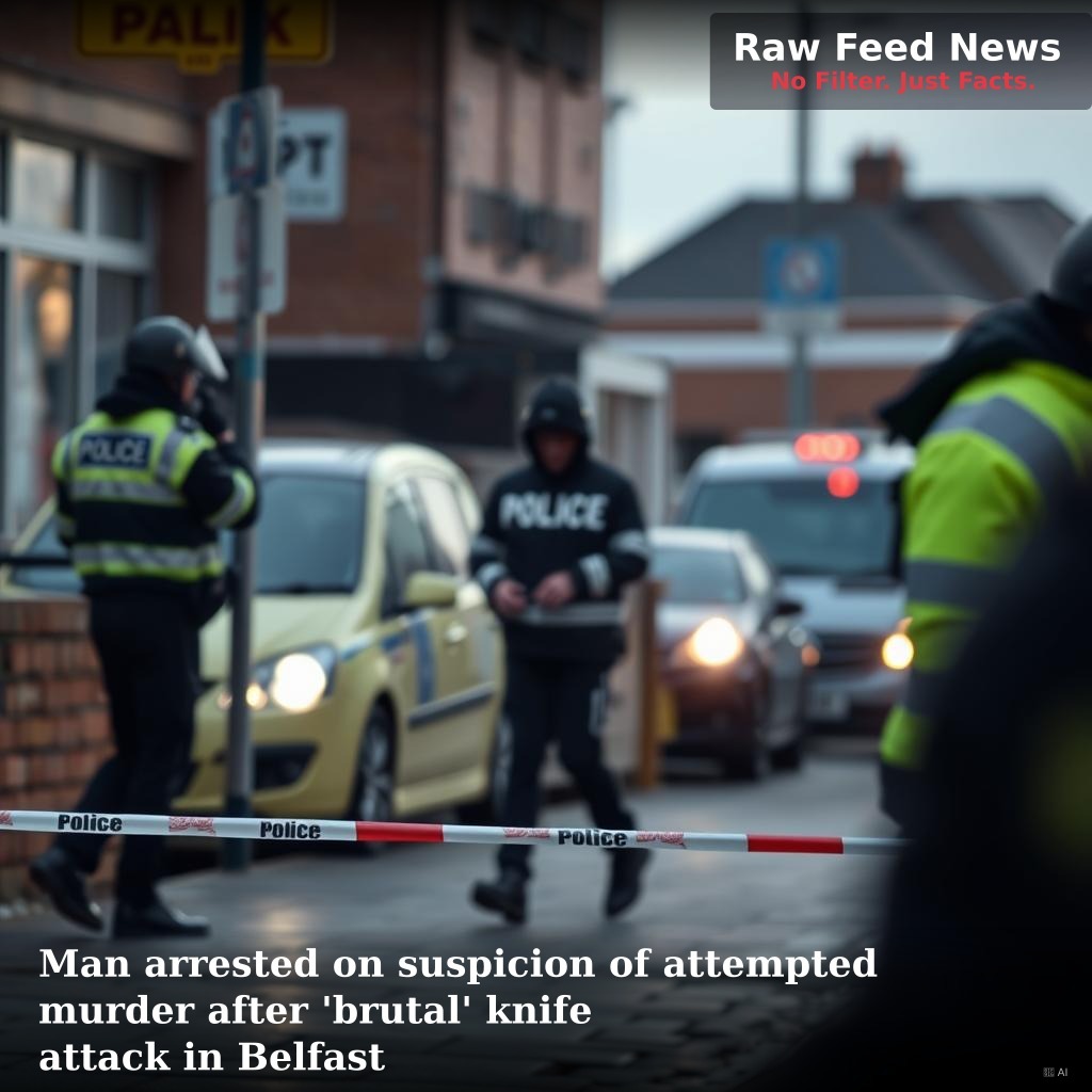 Man arrested on suspicion of attempted murder after 'brutal' knife attack in Belfast