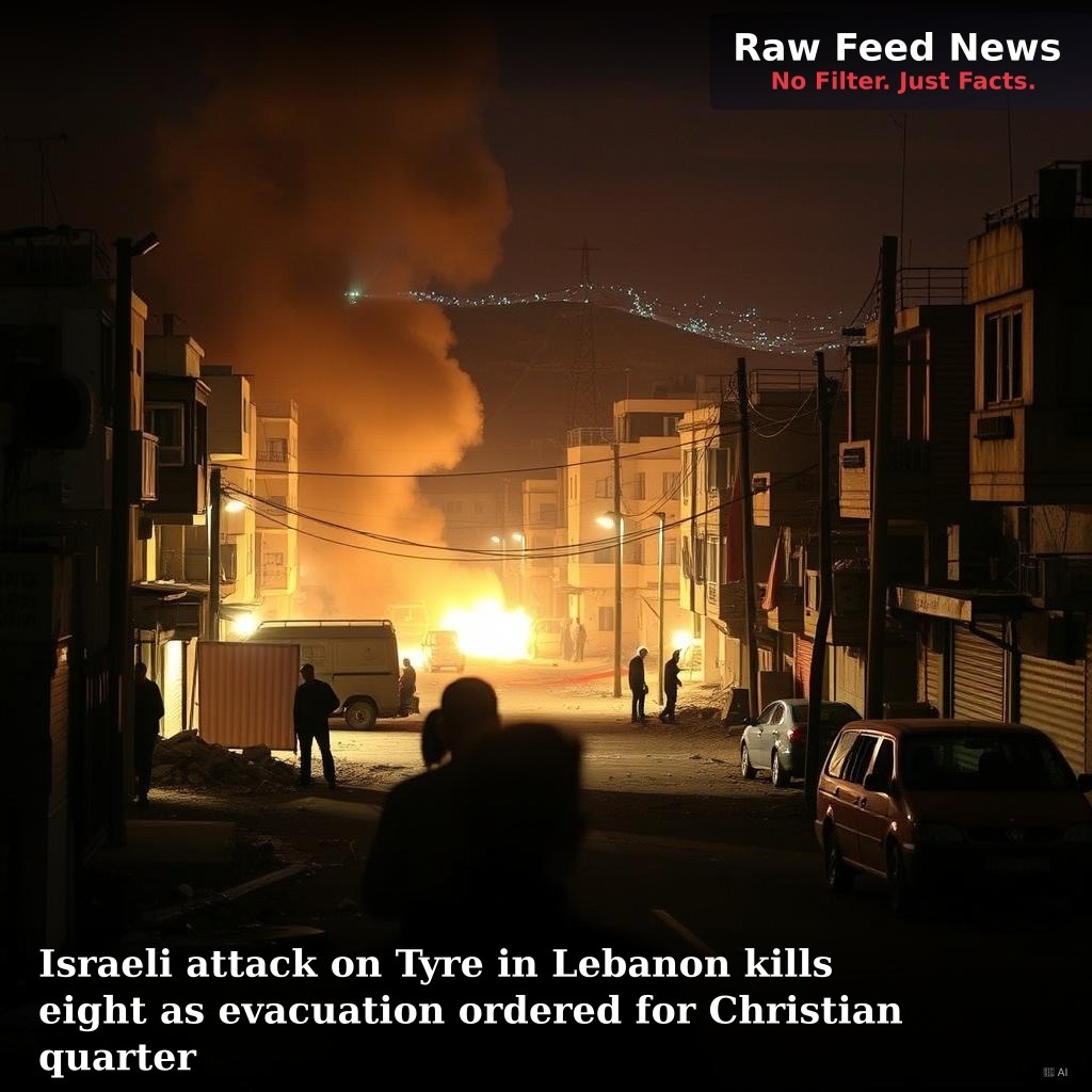 Israeli attack on Tyre in Lebanon kills eight as evacuation ordered for Christian quarter