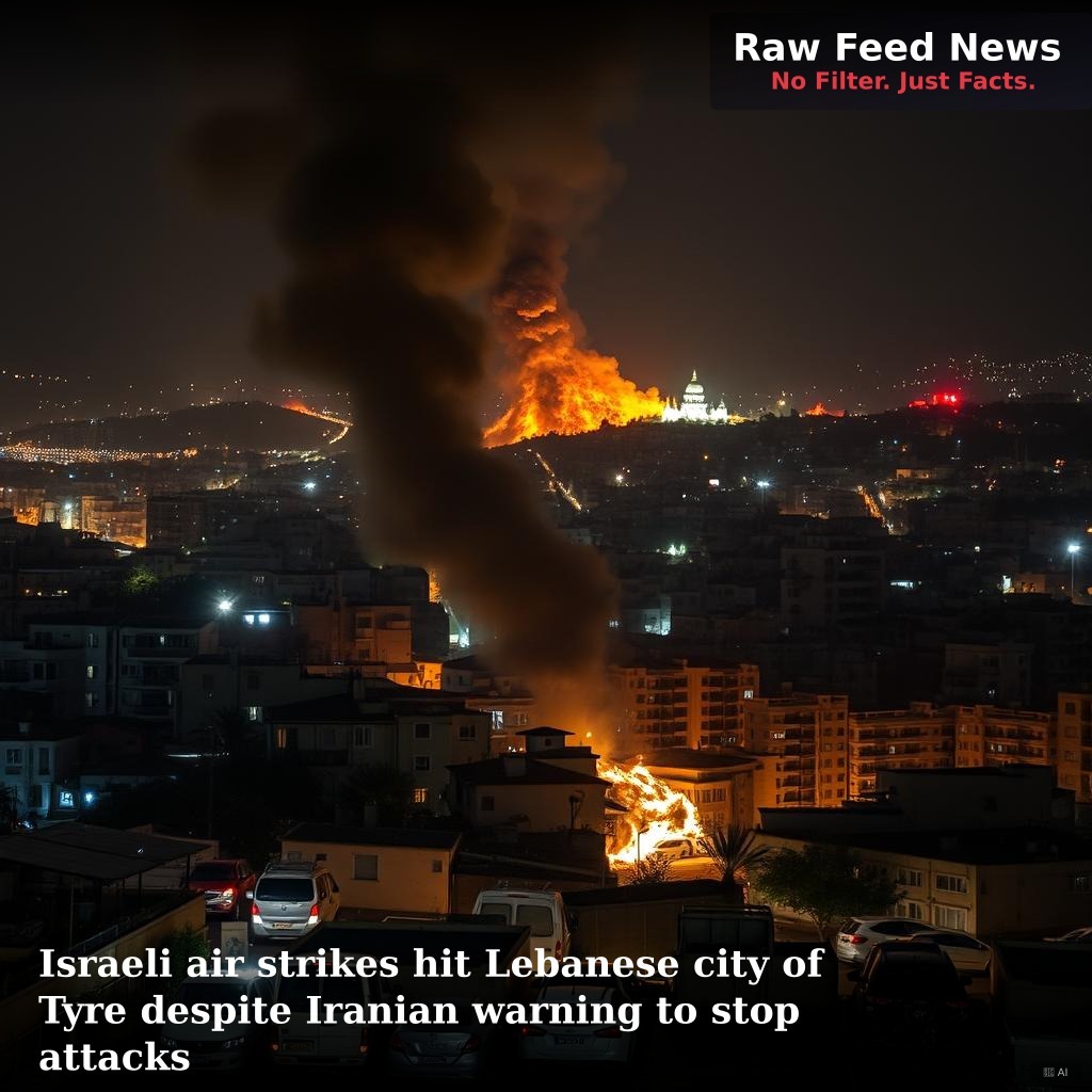 Israeli air strikes hit Lebanese city of Tyre despite Iranian warning to stop attacks