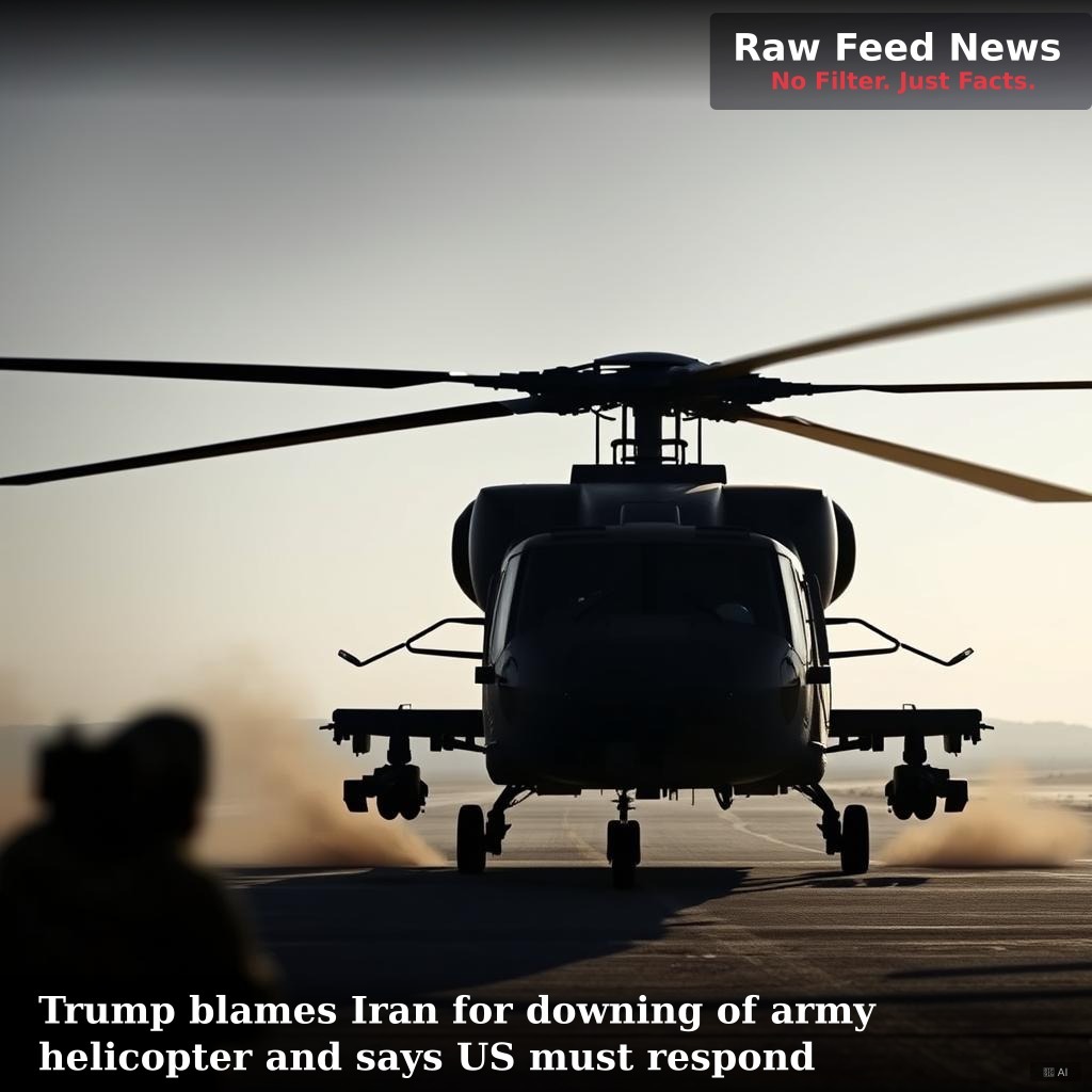 Trump blames Iran for downing of army helicopter and says US must respond