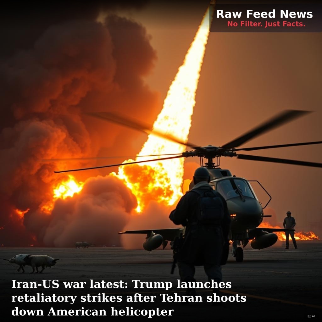 Iran-US war latest: Trump launches retaliatory strikes after Tehran shoots down American helicopter