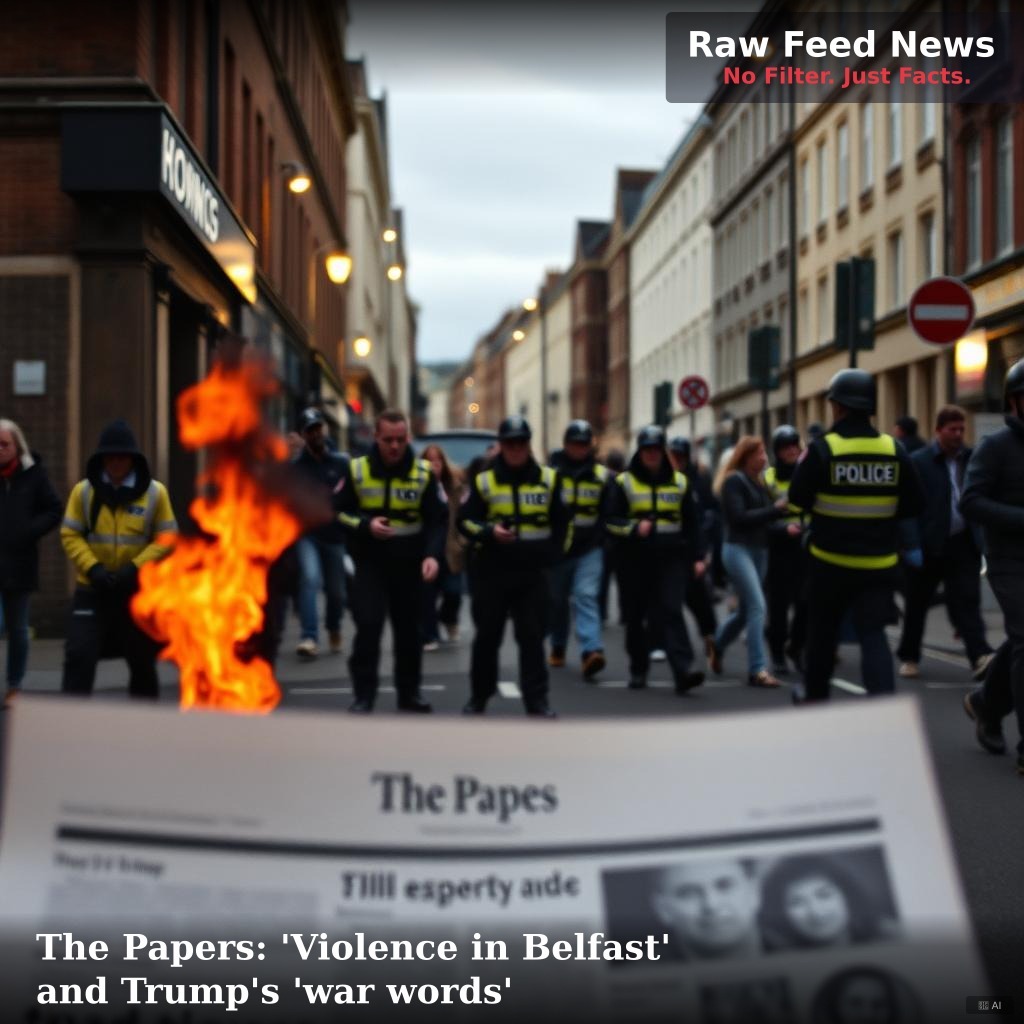 The Papers: 'Violence in Belfast' and Trump's 'war words'