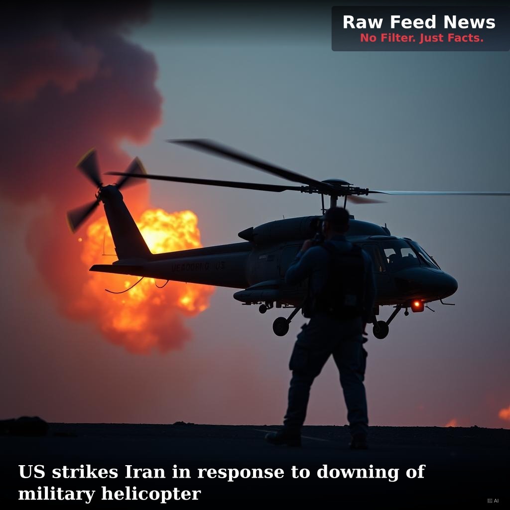 US strikes Iran in response to downing of military helicopter