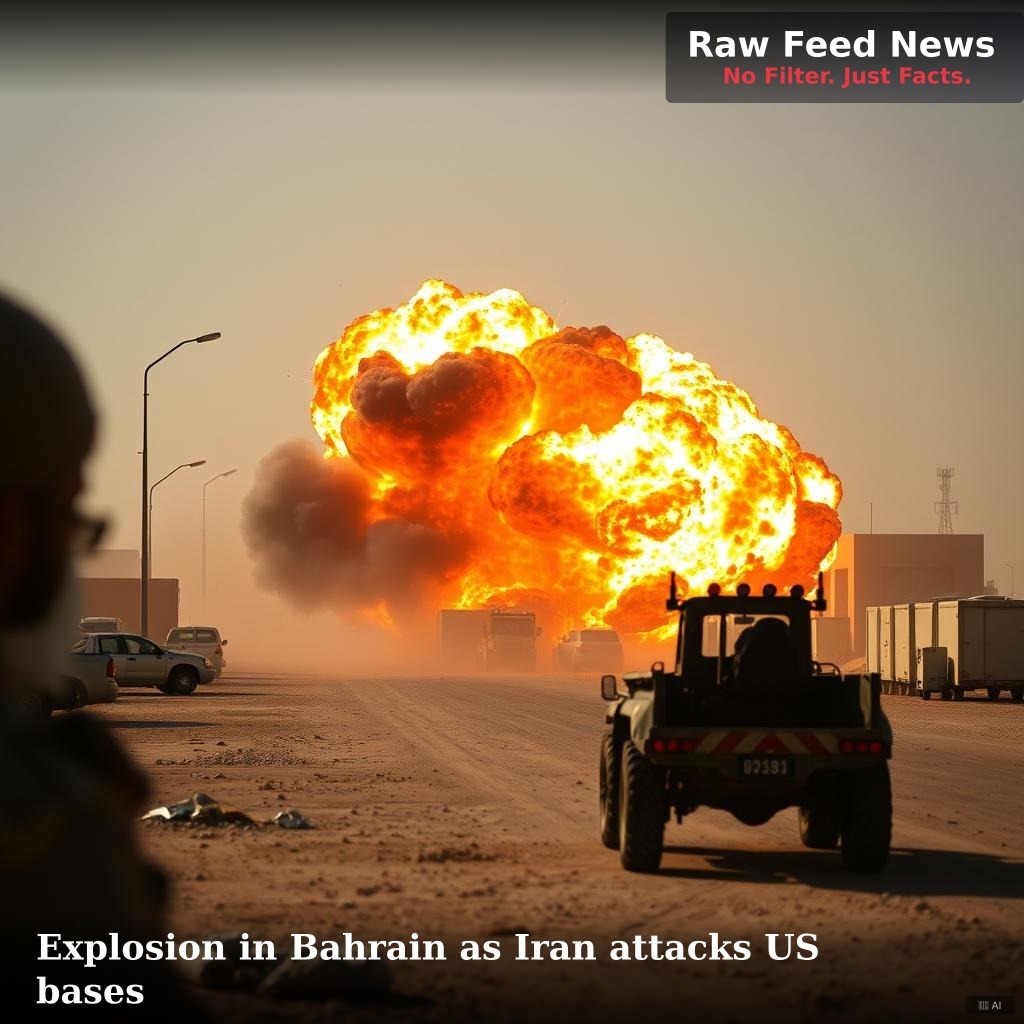 Explosion in Bahrain as Iran attacks US bases