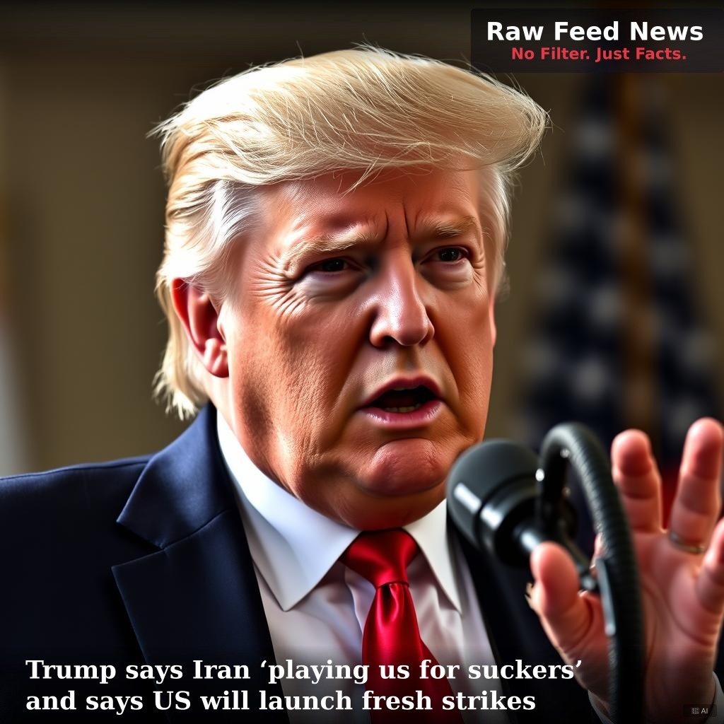 Trump says Iran ‘playing us for suckers’ and says US will launch fresh strikes