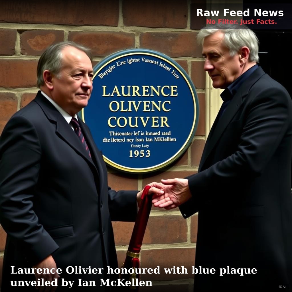 Laurence Olivier honoured with blue plaque unveiled by Ian McKellen