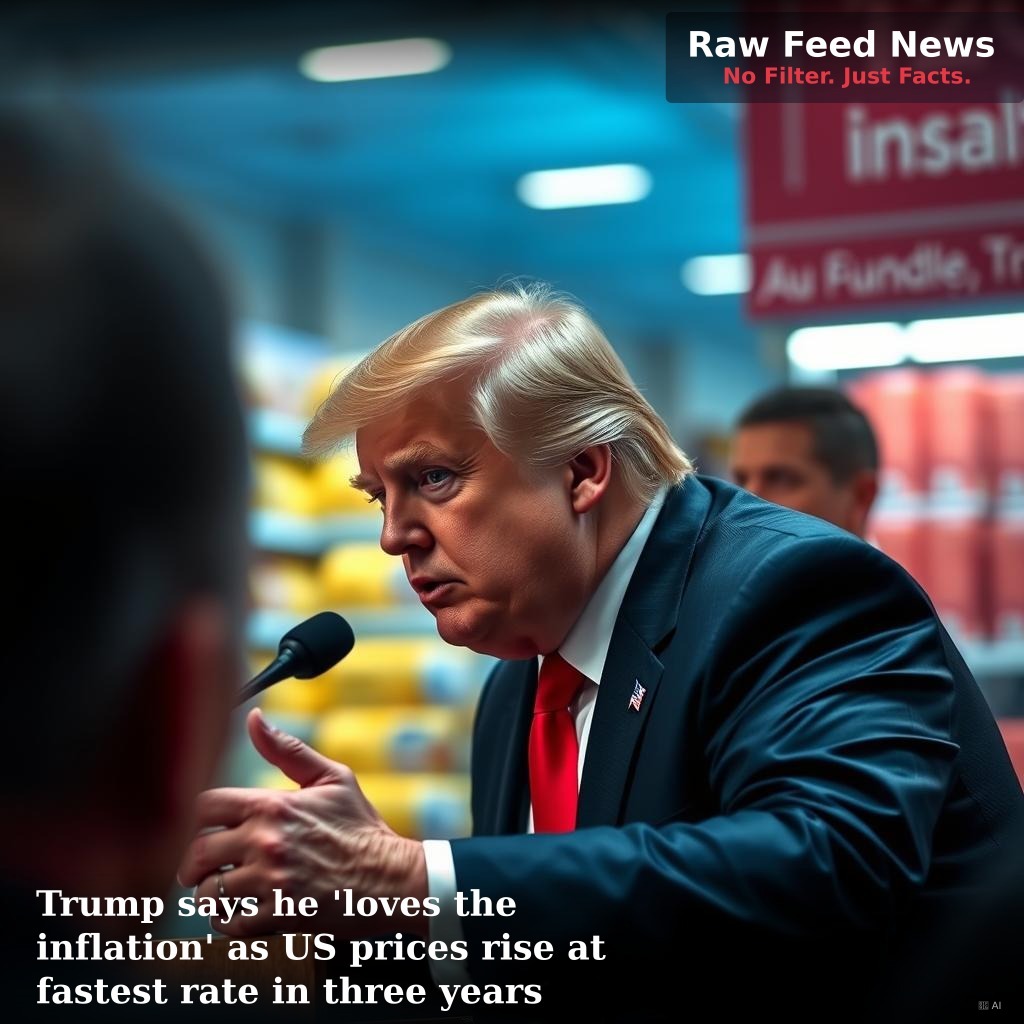 Trump says he 'loves the inflation' as US prices rise at fastest rate in three years
