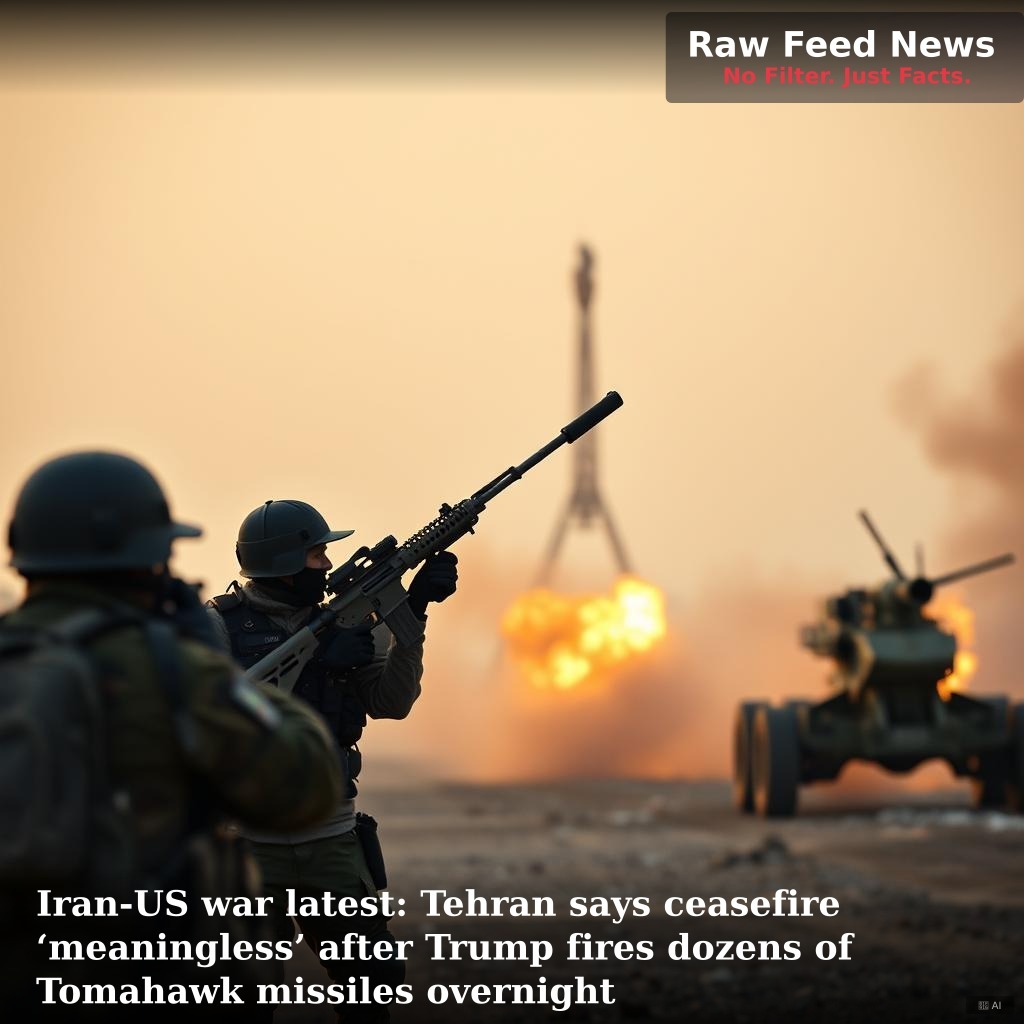 Iran-US war latest: Tehran says ceasefire ‘meaningless’ after Trump fires dozens of Tomahawk missiles overnight