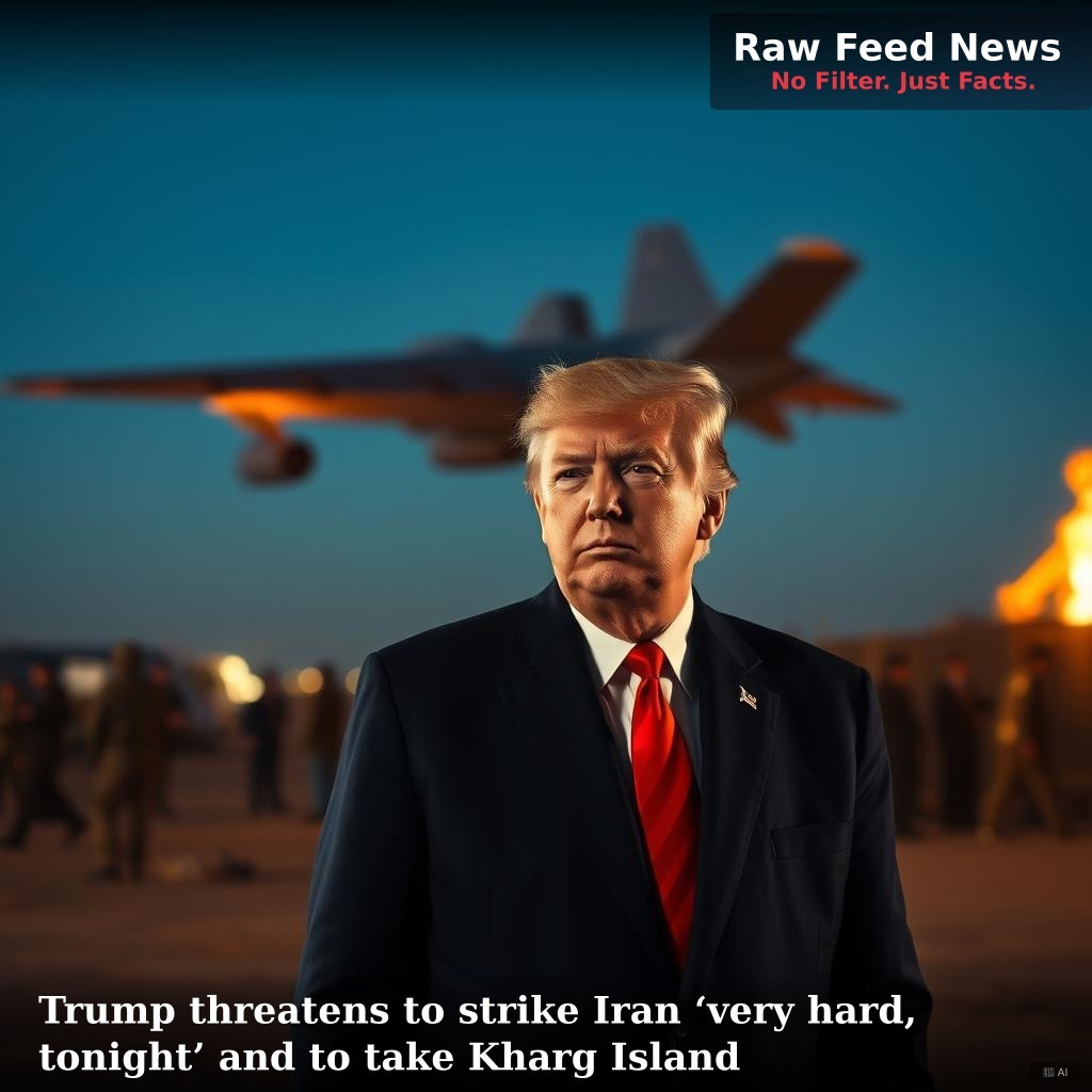 Trump threatens to strike Iran ‘very hard, tonight’ and to take Kharg Island