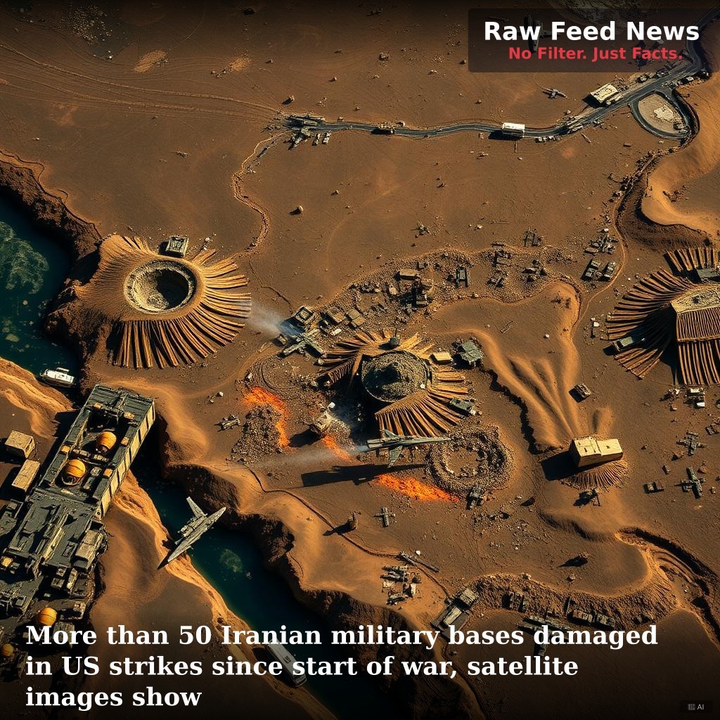 More than 50 Iranian military bases damaged in US strikes since start of war, satellite images show
