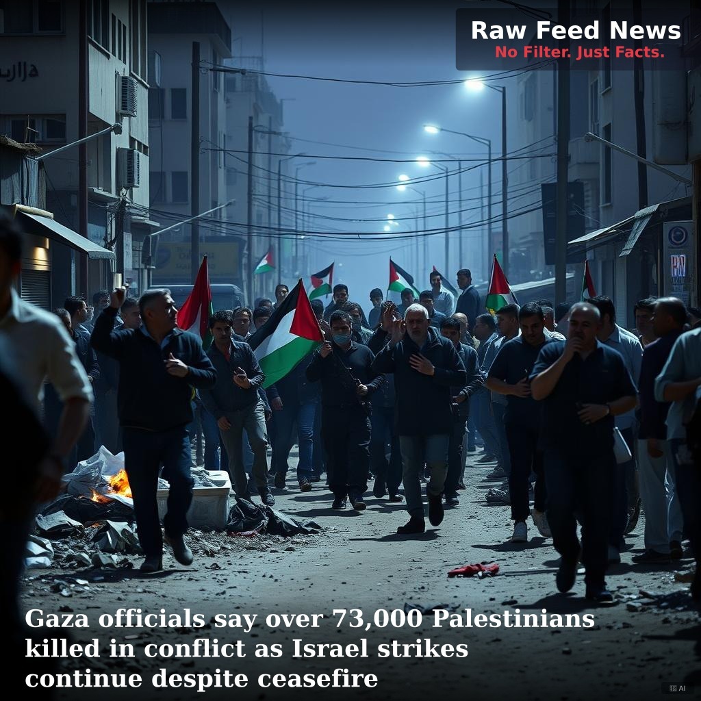 Gaza officials say over 73,000 Palestinians killed in conflict as Israel strikes continue despite ceasefire