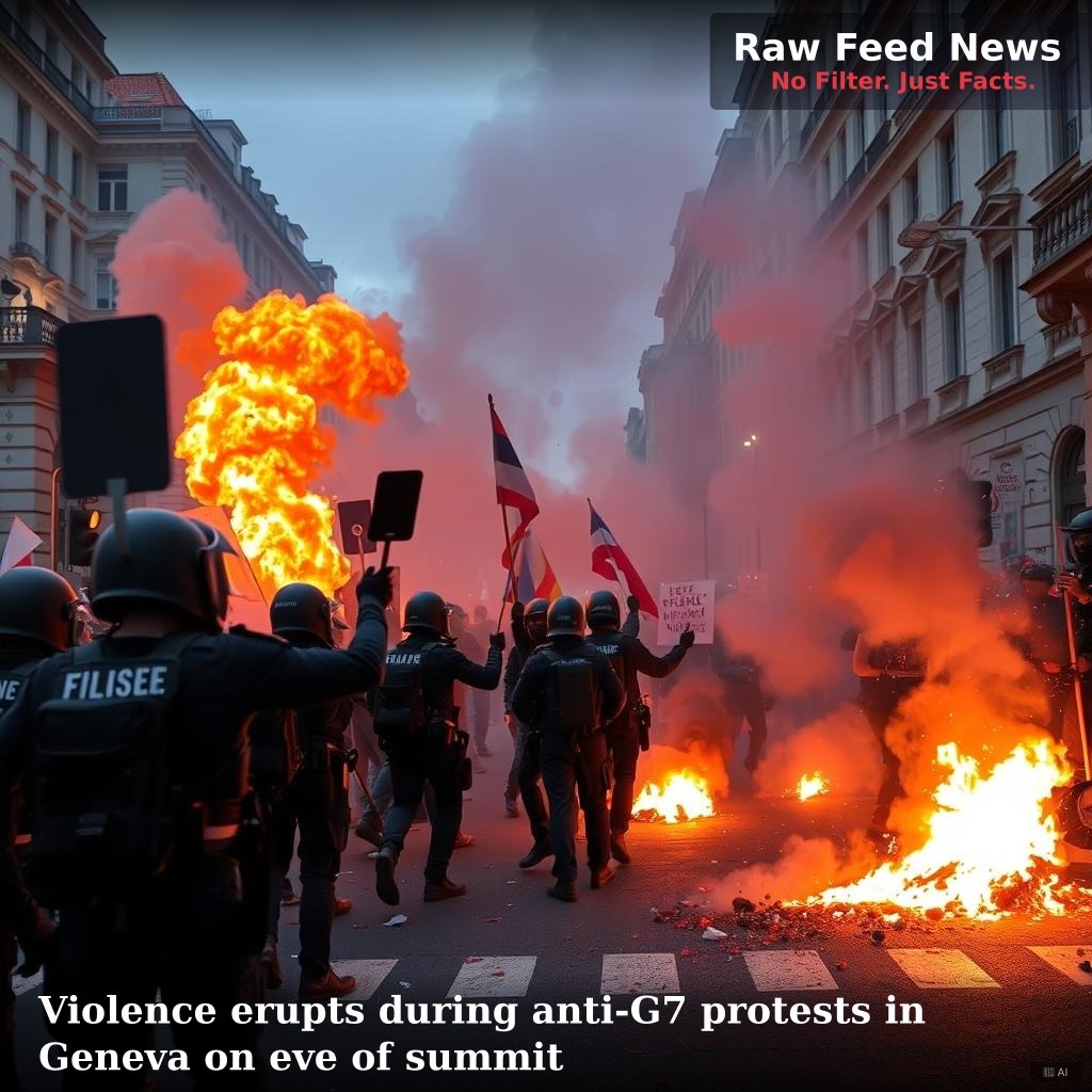 Violence erupts during anti-G7 protests in Geneva on eve of summit