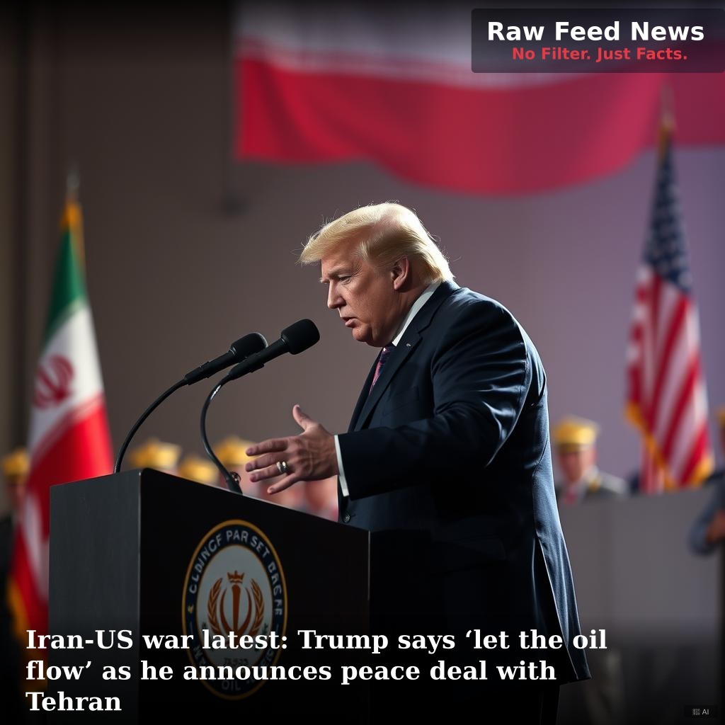 Iran-US war latest: Trump says ‘let the oil flow’ as he announces peace deal with Tehran
