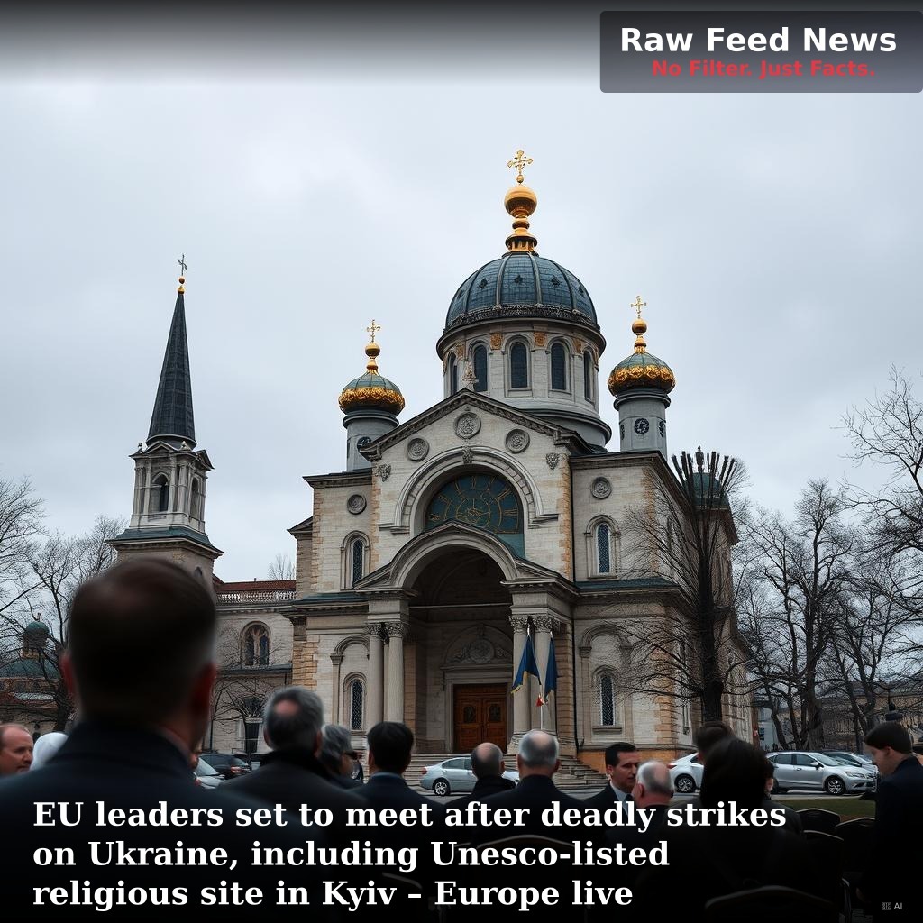 EU leaders set to meet after deadly strikes on Ukraine, including Unesco-listed religious site in Kyiv – Europe live