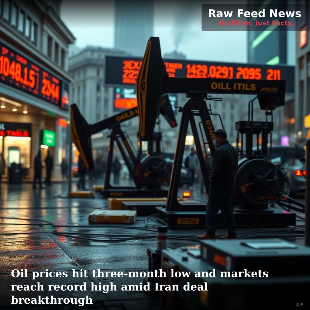 Oil prices hit three-month low and markets reach record high amid Iran deal breakthrough