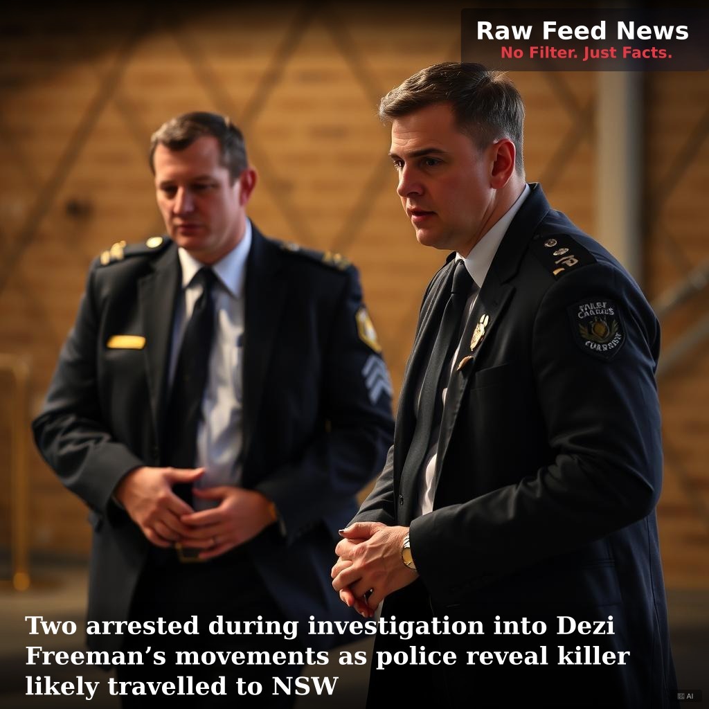 Two arrested during investigation into Dezi Freeman’s movements as police reveal killer likely travelled to NSW