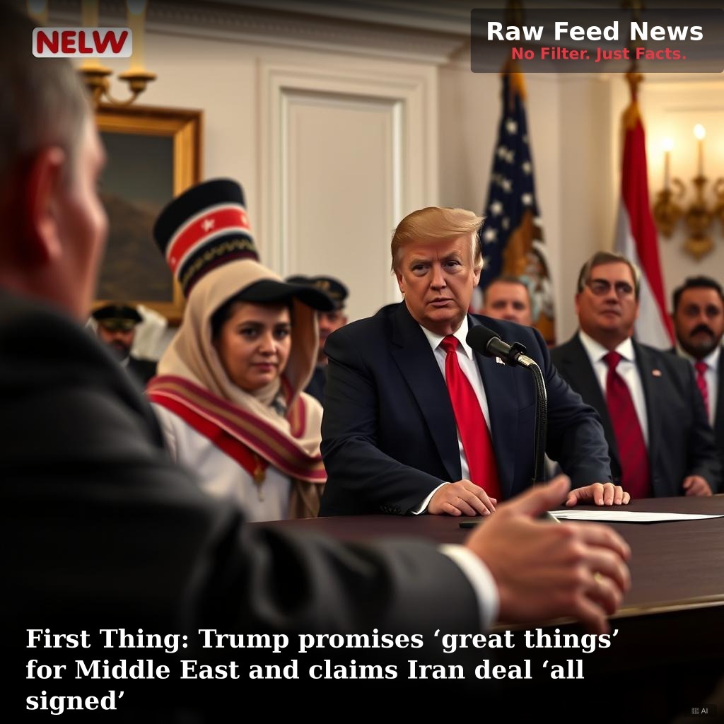First Thing: Trump promises ‘great things’ for Middle East and claims Iran deal ‘all signed’