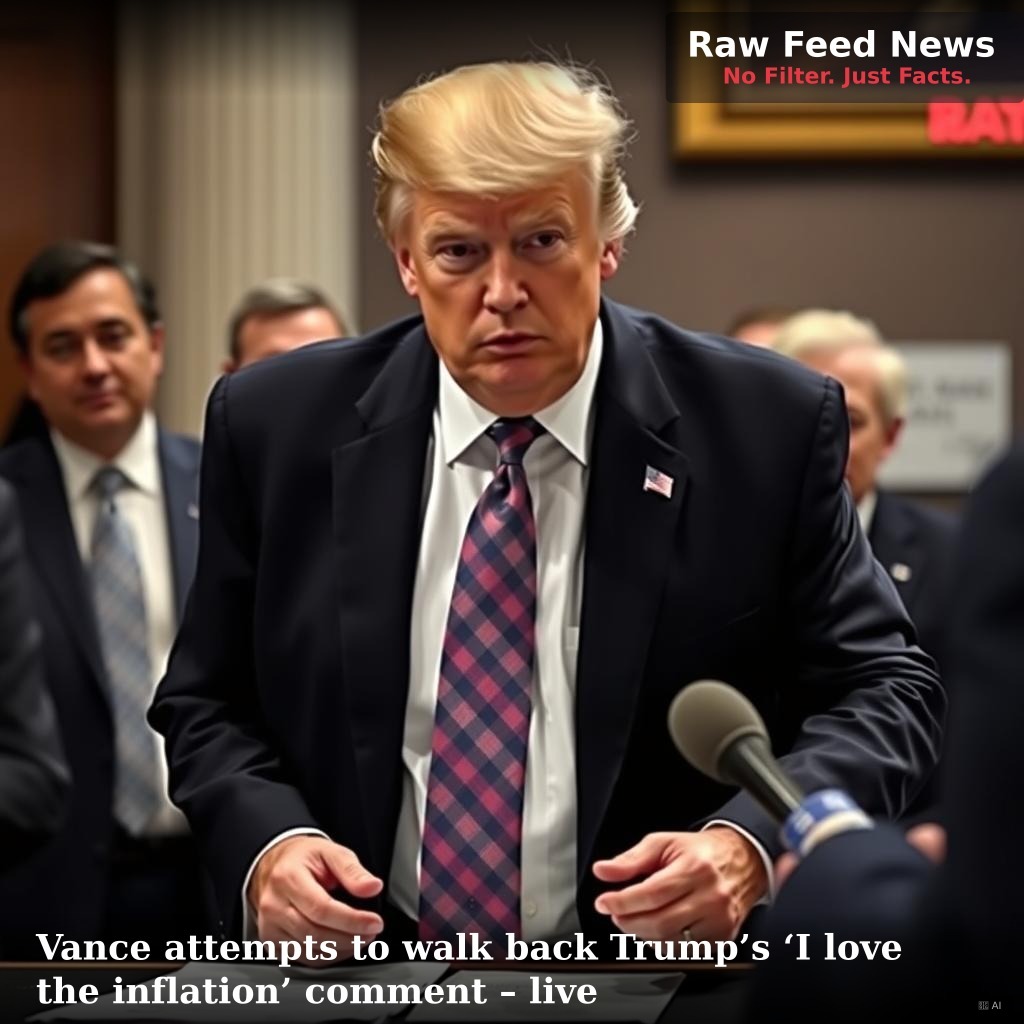 Vance attempts to walk back Trump’s ‘I love the inflation’ comment – live