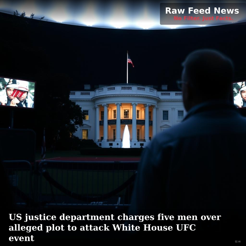 US justice department charges five men over alleged plot to attack White House UFC event