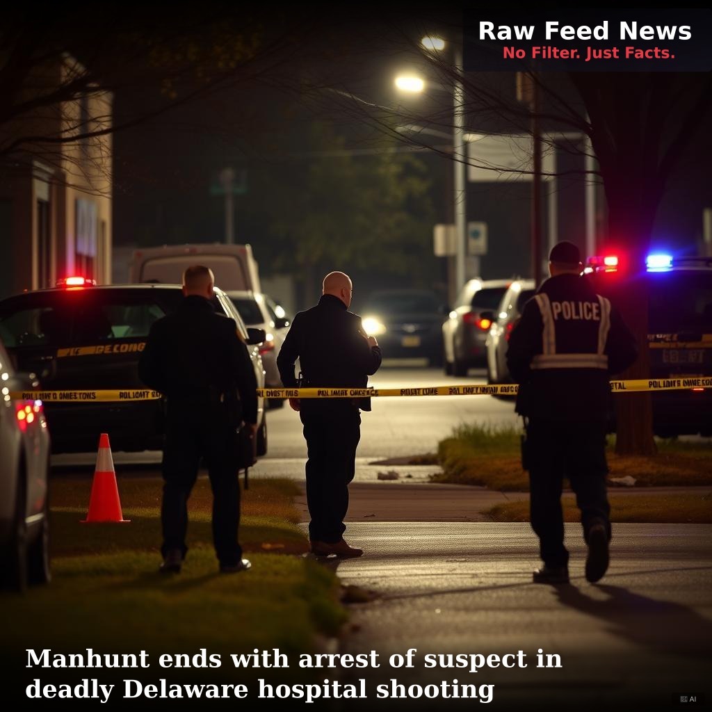 Manhunt ends with arrest of suspect in deadly Delaware hospital shooting