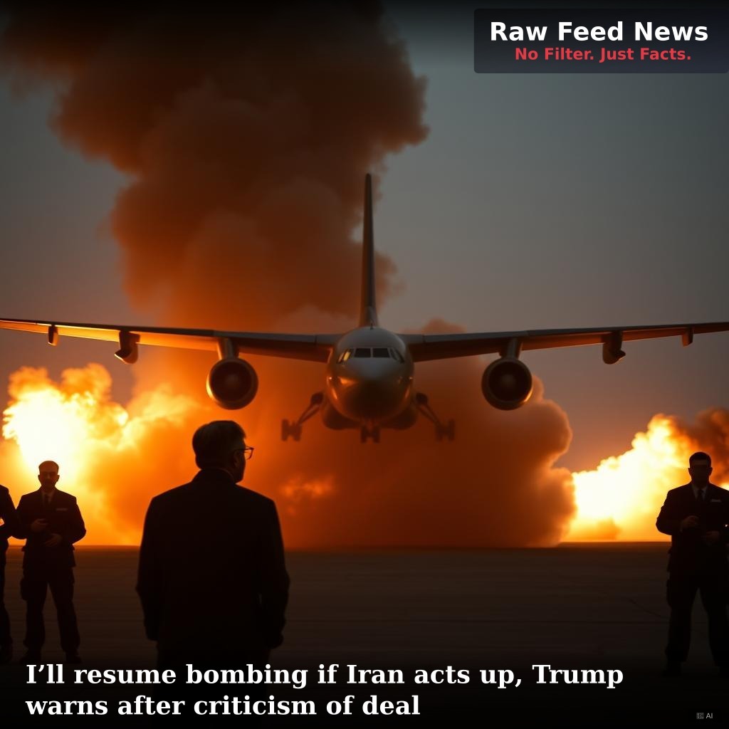 I’ll resume bombing if Iran acts up, Trump warns after criticism of deal