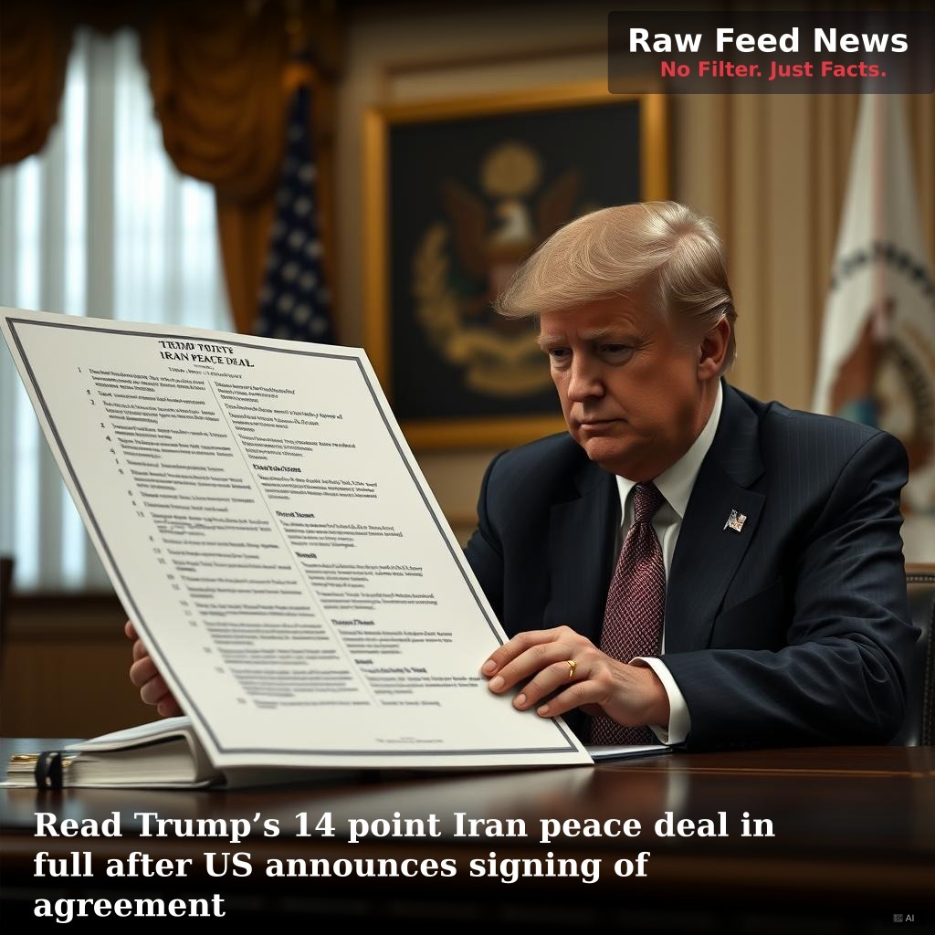 Read Trump’s 14 point Iran peace deal in full after US announces signing of agreement