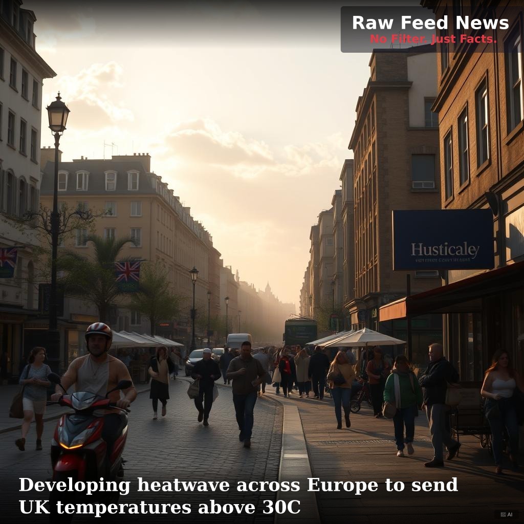 Developing heatwave across Europe to send UK temperatures above 30C
