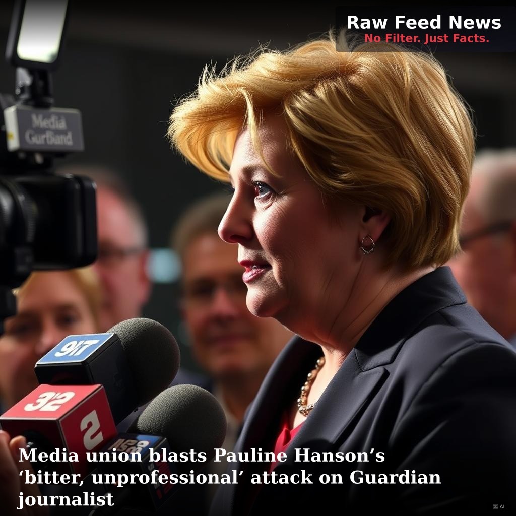 Media union blasts Pauline Hanson’s ‘bitter, unprofessional’ attack on Guardian journalist