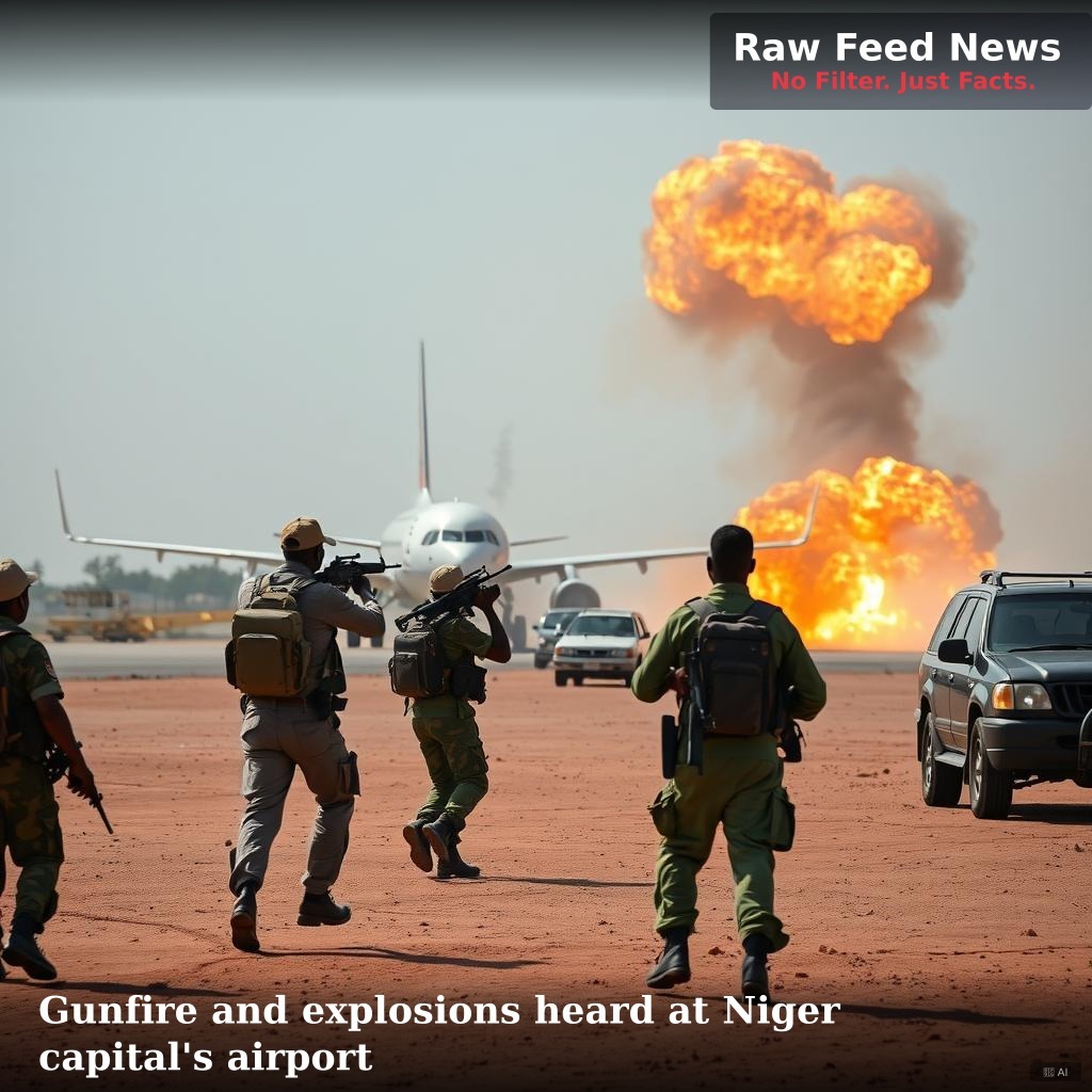 Gunfire and explosions heard at Niger capital's airport