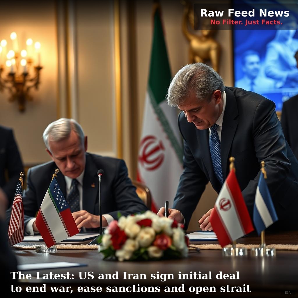 The Latest: US and Iran sign initial deal to end war, ease sanctions and open strait