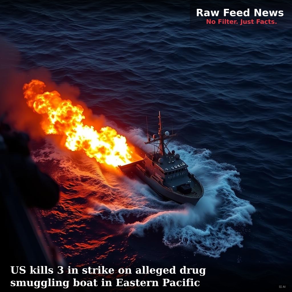 US kills 3 in strike on alleged drug smuggling boat in Eastern Pacific