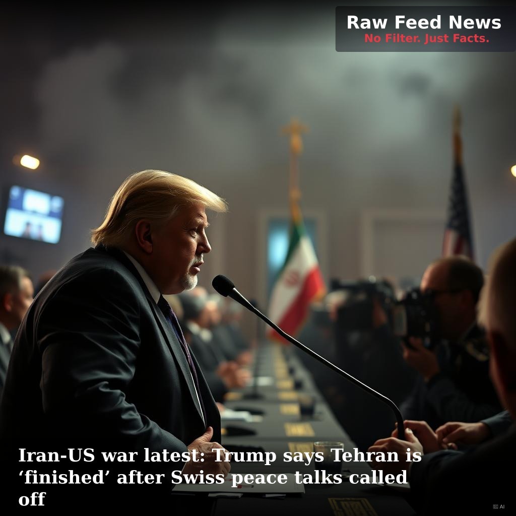 Iran-US war latest: Trump says Tehran is ‘finished’ after Swiss peace talks called off