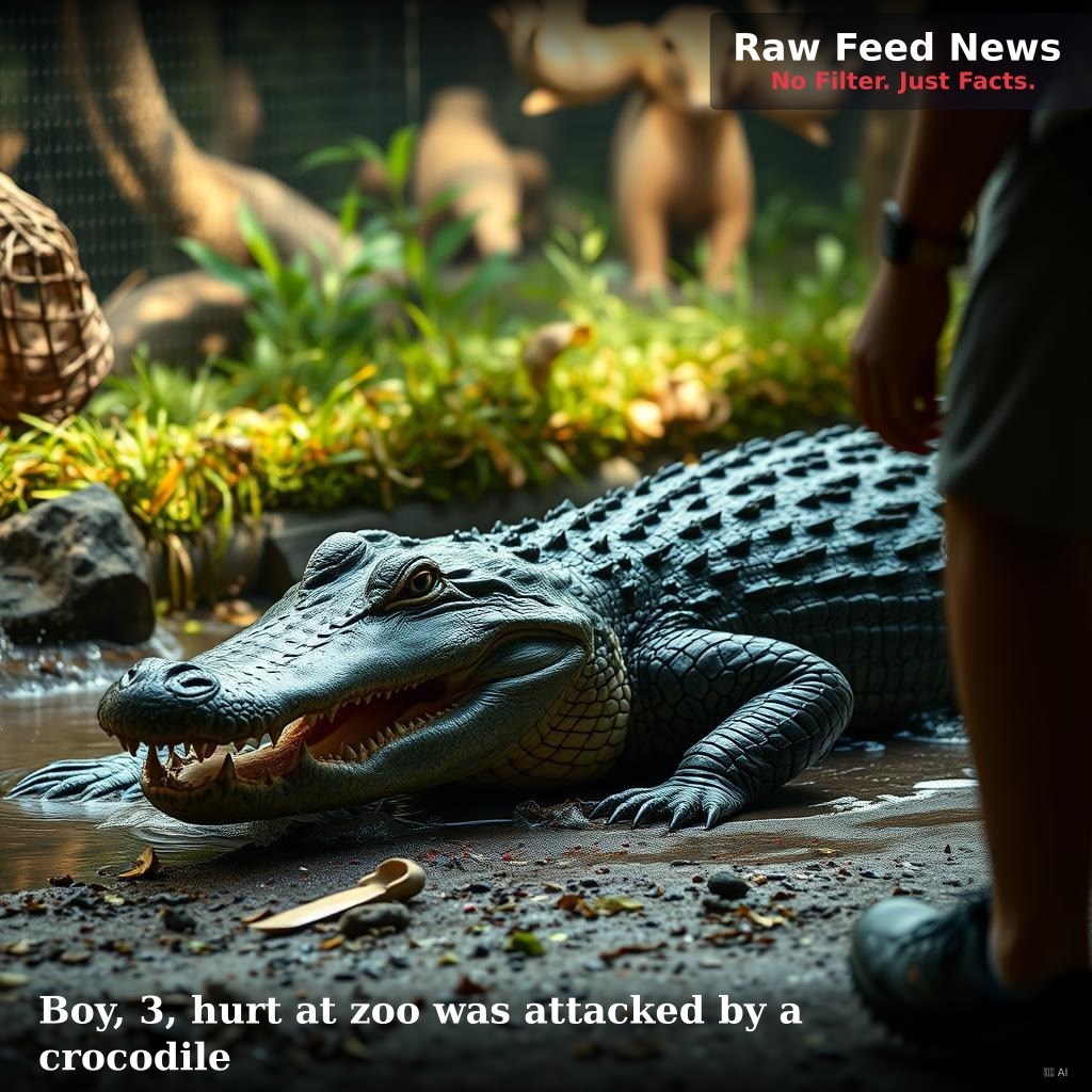 Boy, 3, hurt at zoo was attacked by a crocodile