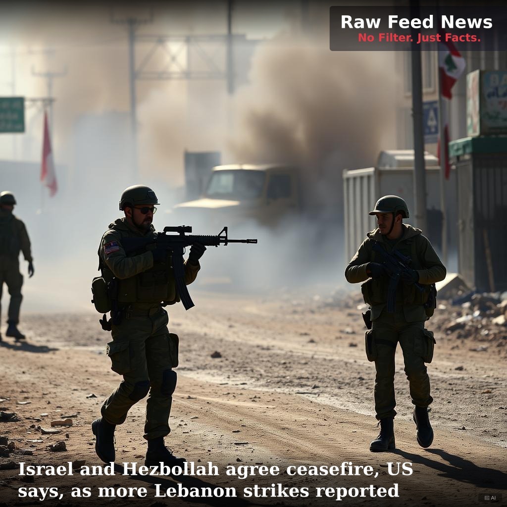 Israel and Hezbollah agree ceasefire, US says, as more Lebanon strikes reported