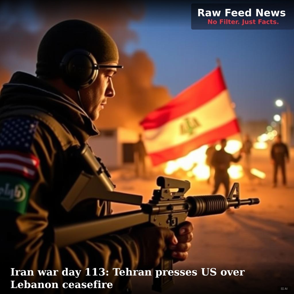 Iran war day 113: Tehran presses US over Lebanon ceasefire