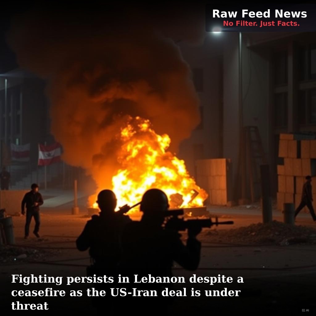 Fighting persists in Lebanon despite a ceasefire as the US-Iran deal is under threat