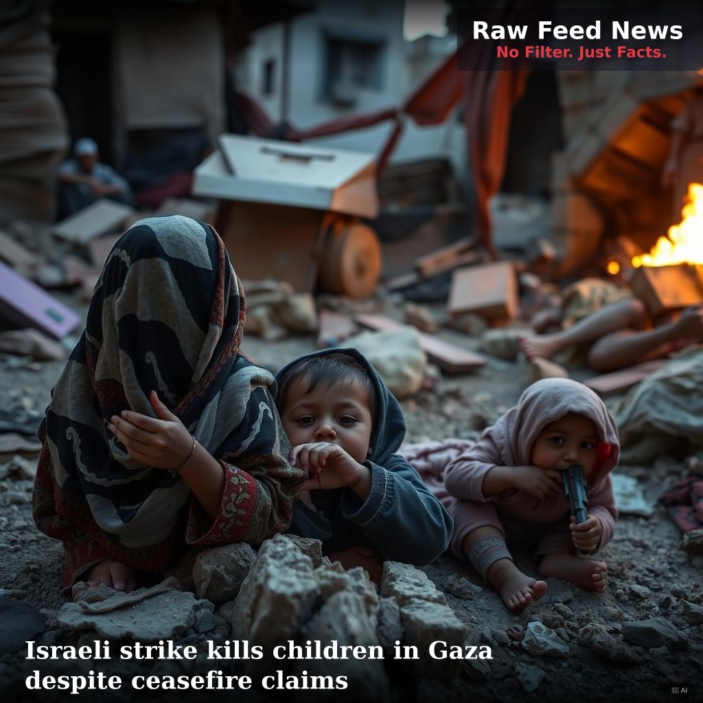 Israeli strike kills children in Gaza despite ceasefire claims