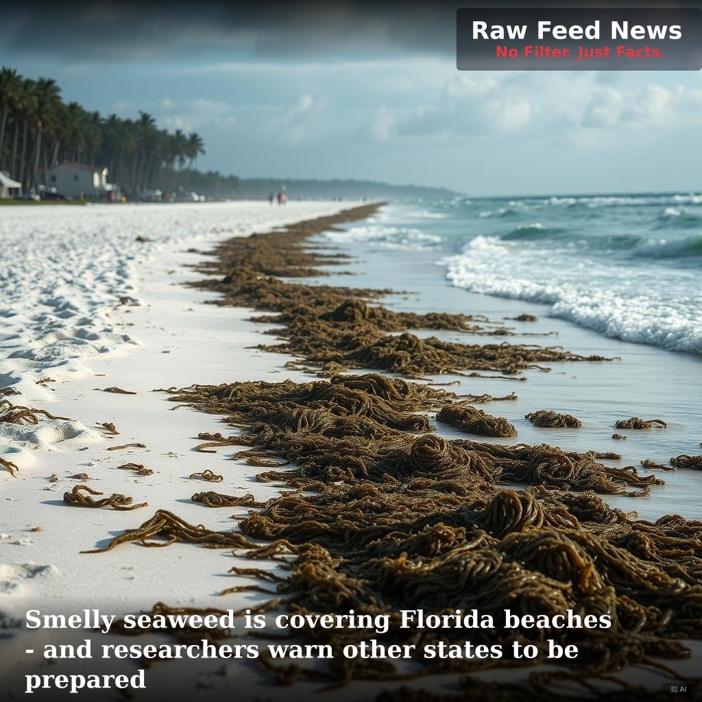 Smelly seaweed is covering Florida beaches - and researchers warn other states to be prepared