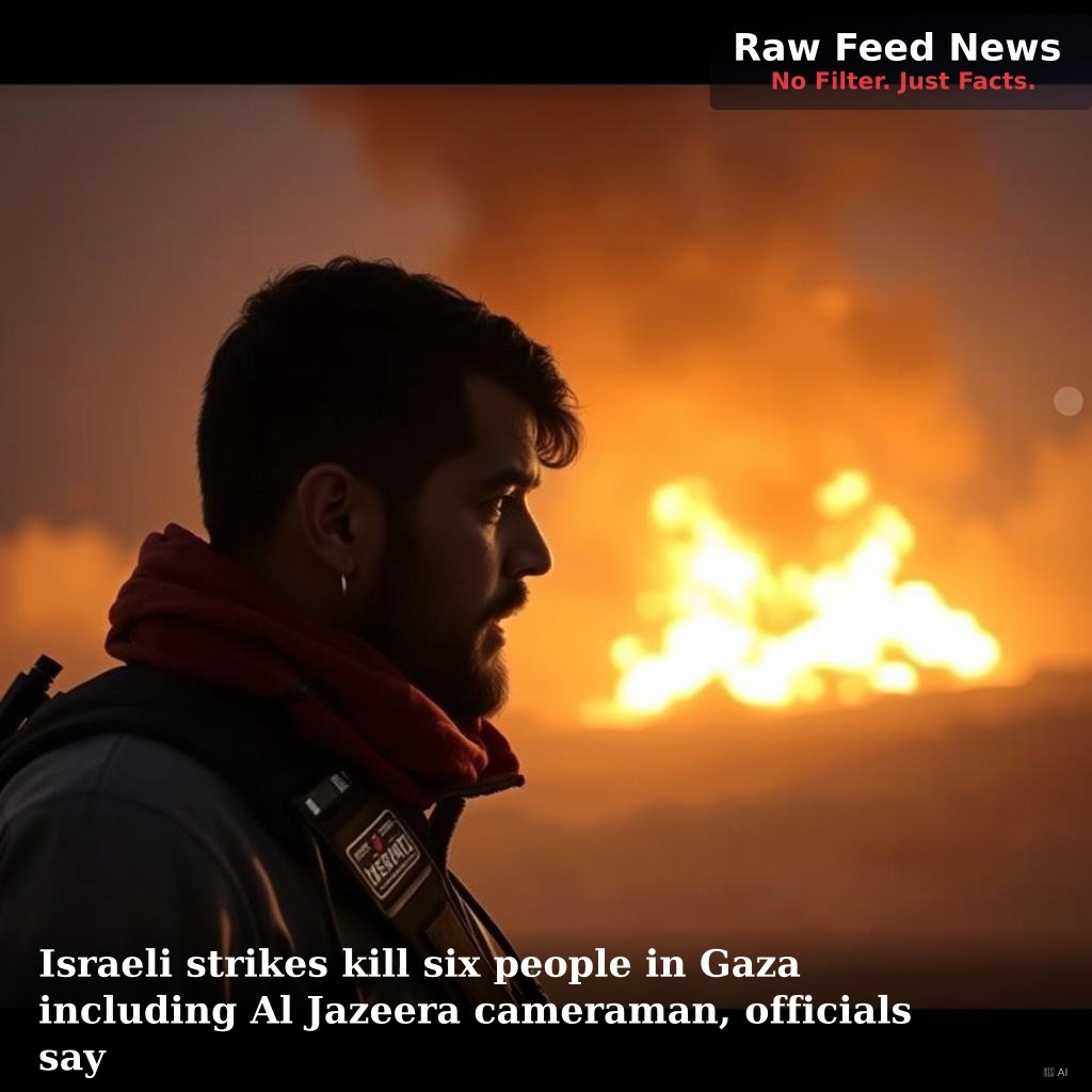 Israeli strikes kill six people in Gaza including Al Jazeera cameraman, officials say