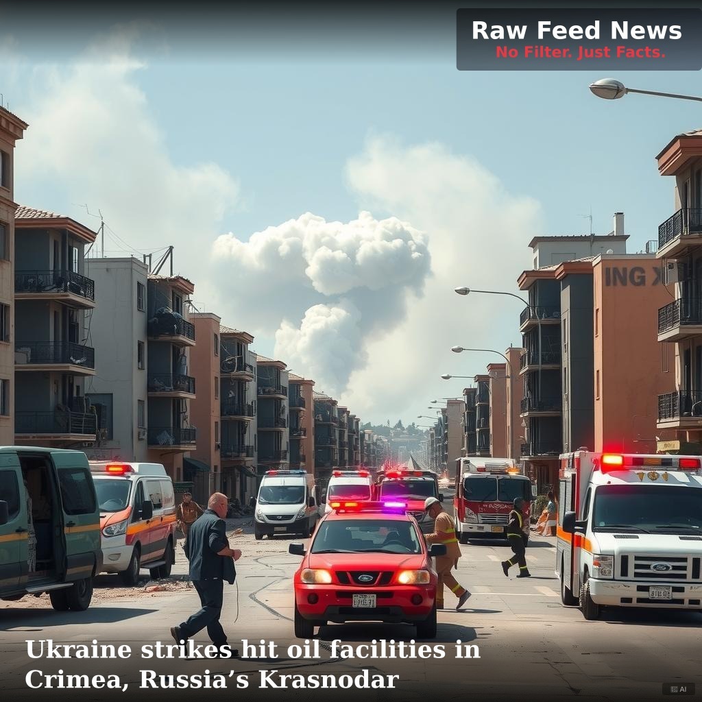 Ukraine strikes hit oil facilities in Crimea, Russia’s Krasnodar