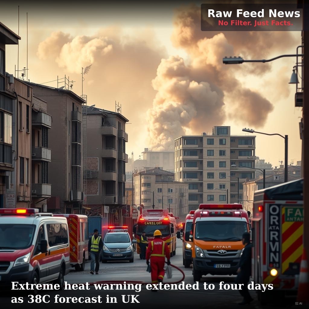 Extreme heat warning extended to four days as 38C forecast in UK