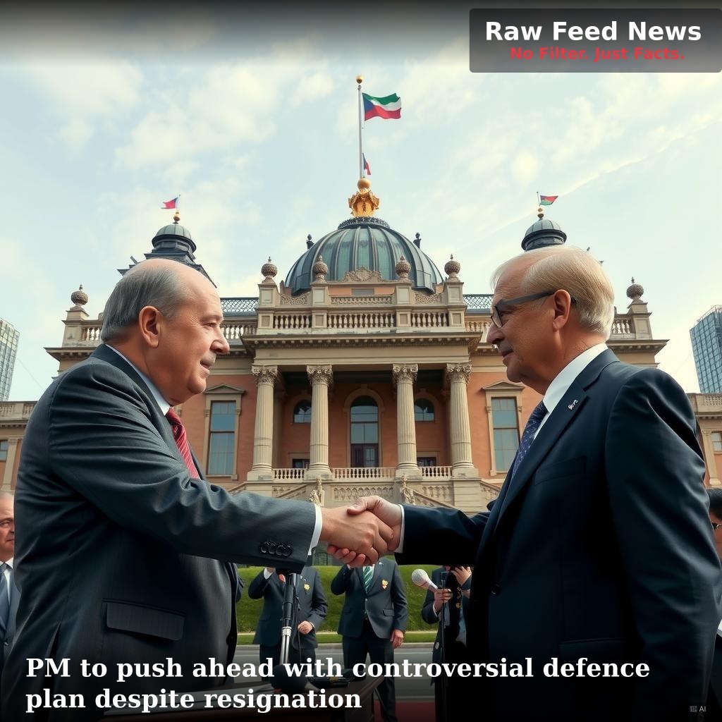 PM to push ahead with controversial defence plan despite resignation