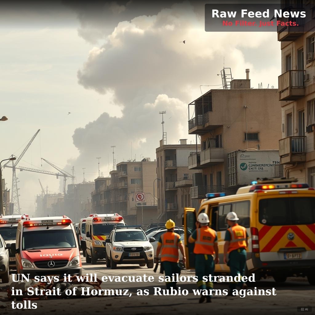 UN says it will evacuate sailors stranded in Strait of Hormuz, as Rubio warns against tolls