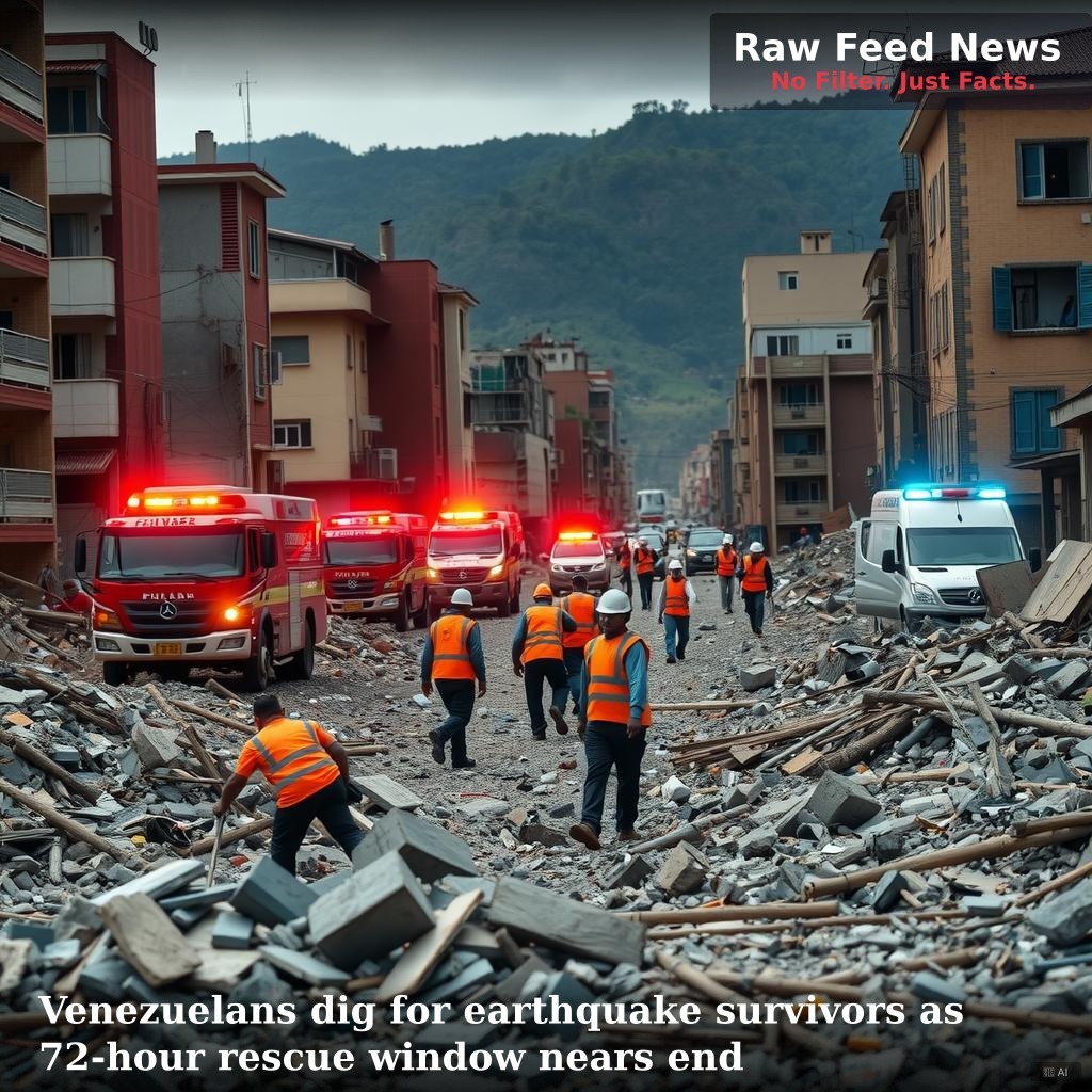 Venezuelans dig for earthquake survivors as 72-hour rescue window nears end