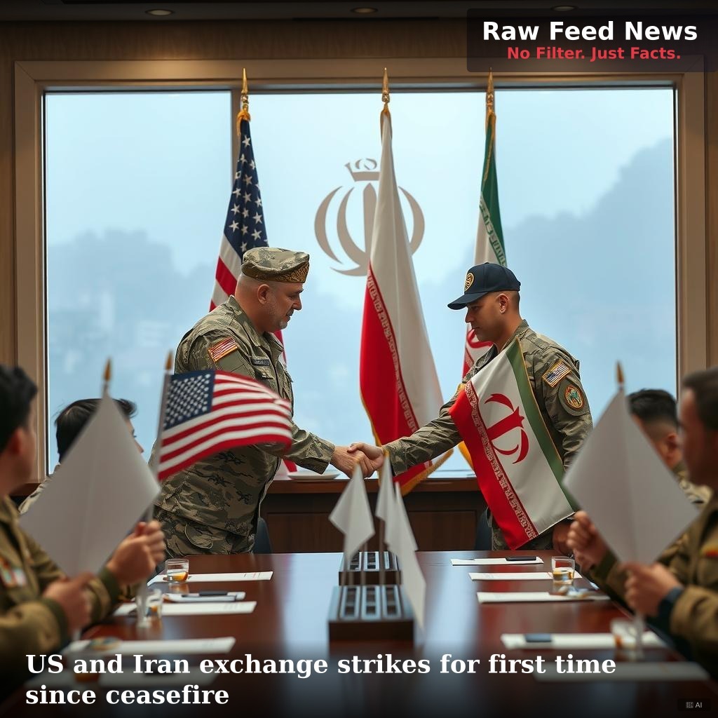 US and Iran exchange strikes for first time since ceasefire