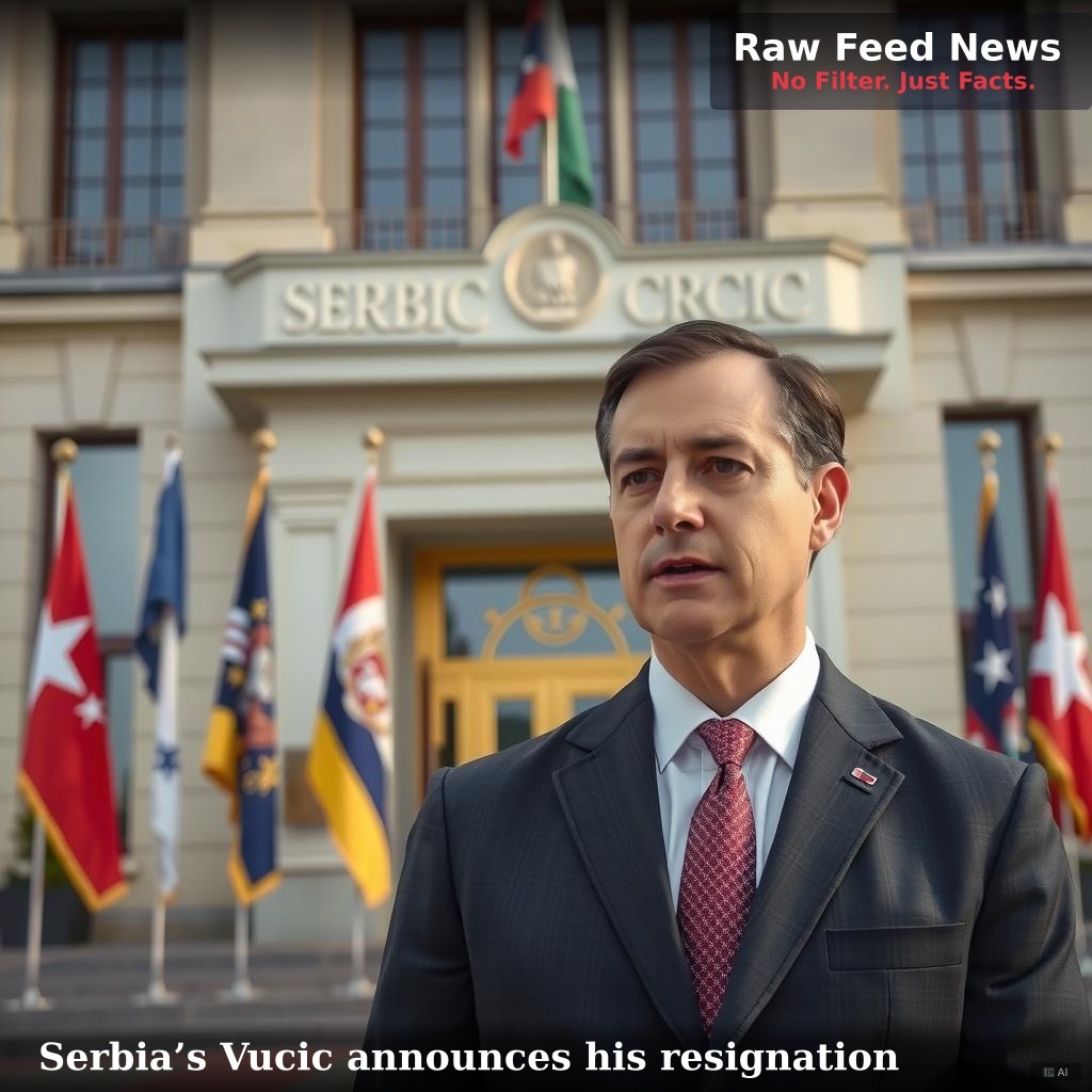 Serbia’s Vucic announces his resignation