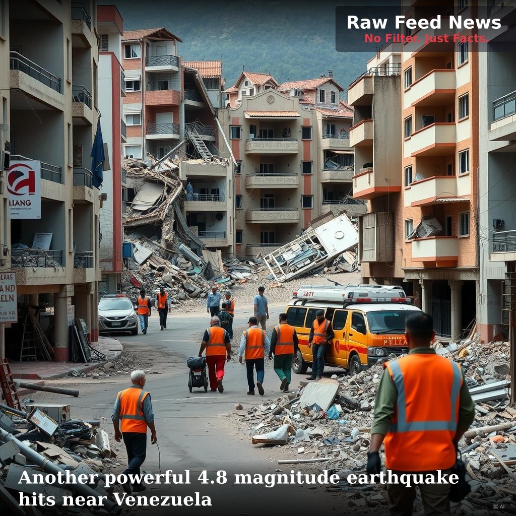 Another powerful 4.8 magnitude earthquake hits near Venezuela
